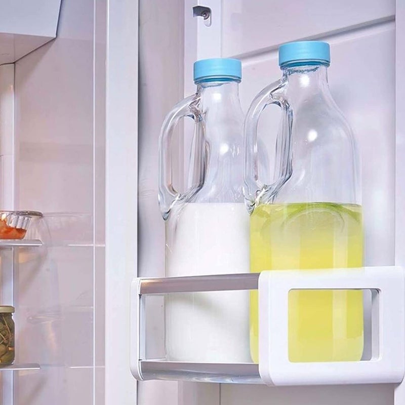 GLASS MONGER 2 Pc 47oz Clear Glass Pitchers with Handles and Lids - Airtight Refrigerator Water Juice Jugs for Kitchen - Image 3