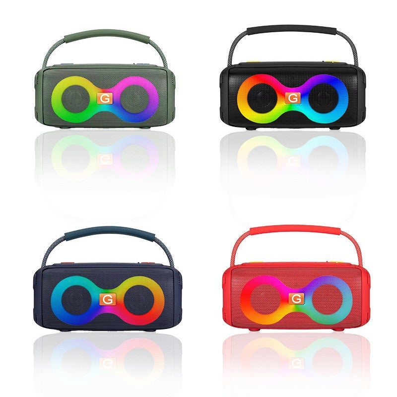 New Wireless Bluetooth Subwoofer Audio With Colorful Lights Outdoor Portable High Volume - Image 2