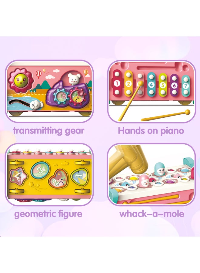 COGNIKIDS 8-In-1 Baby Magic Activity Box – Whack-A-Mole, Piano, Fishing, Shape Sorter & Gears | Montessori Sensory Toy With Lights & Music | Learning Toy For Toddlers 1 Year+ - Image 4