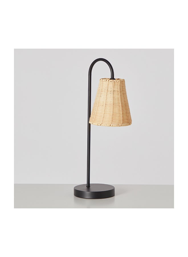 مصباح طاولة روطان معدن من قزوين - 24x15x51 سم