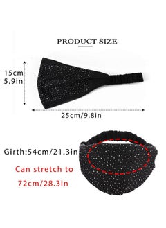 Rhinestone Headband Black Wide Head Wraps Crystal Bling Headbands Elastic African Turban Stylish Yogo Exceise Hair Accessories For Women And Girls (Pack Of 3) - pzsku/Z7996AB142AA82D7202E1Z/45/_/1721025200/1c8cee3b-0fef-4f78-bc4a-d111b6b8870b