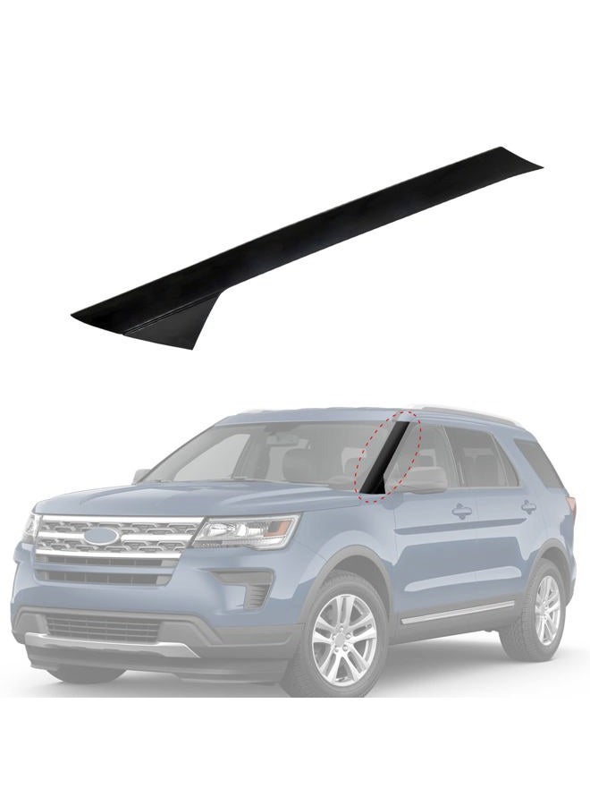 CARMOCAR Outer Windshield Pillar Trim Panel Molding Front Left (Driver Side) Replacement for 2011-2019 Ford Explorer 4 Door Utility Replaces BB5Z7803136AA BB5Z-7803145-AA BB5Z-7803137-AB 1 Pack - Image 1