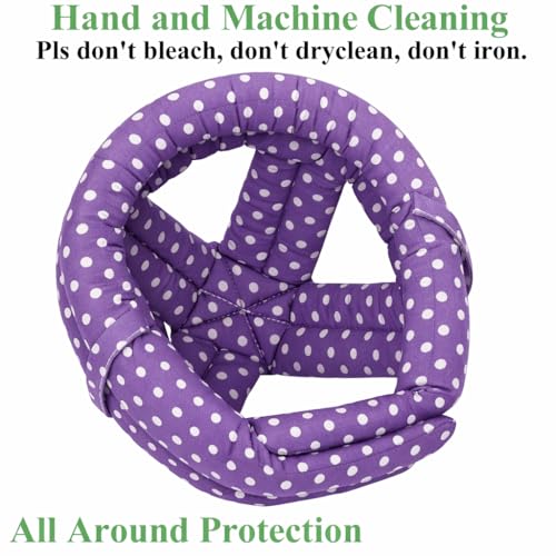 YABOYUGO Fall Helmet for Elderly Thick Soft, Elderly Hat with Breathable, Safe and Comfortable Material, Hollow Out Protective Helmet Elderly Purple - Image 5