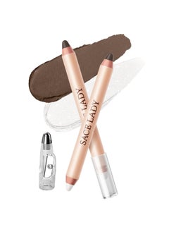 SACE LADY SACE LADY Double-Headed Highlighter Contour Pencil, Silky Smooth Highlight Bronzer Pen Easy Reshape Scuplt Bronze Face Makeup (01, 0.11Oz) 