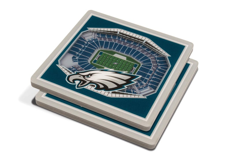 YouTheFan NFL Philadelphia Eagles 3D StadiumView Coasters  Lincoln Financial Field 4 x 4