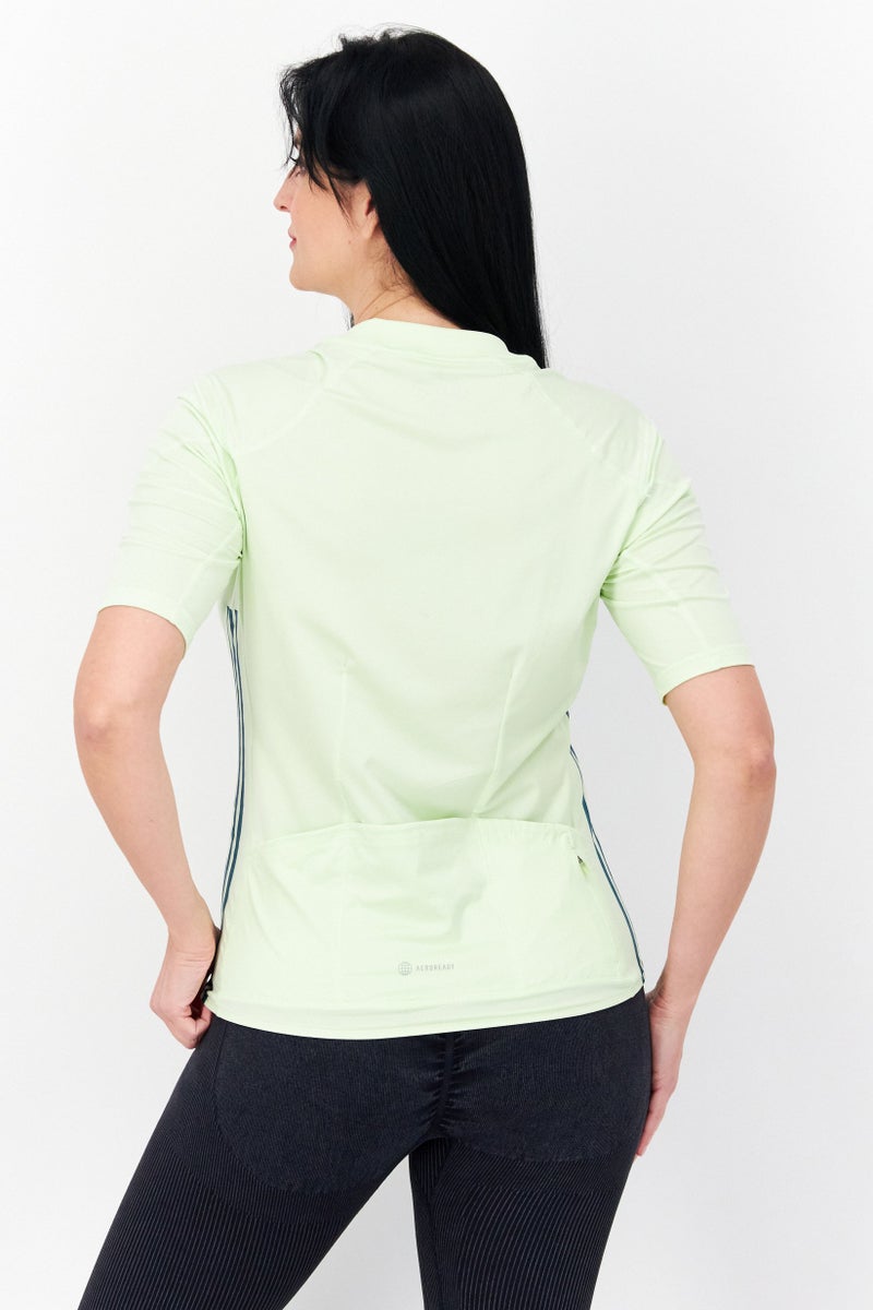 Adidas Women Sportswear Fit Brand Logo Training Jersey, Green - Image 4