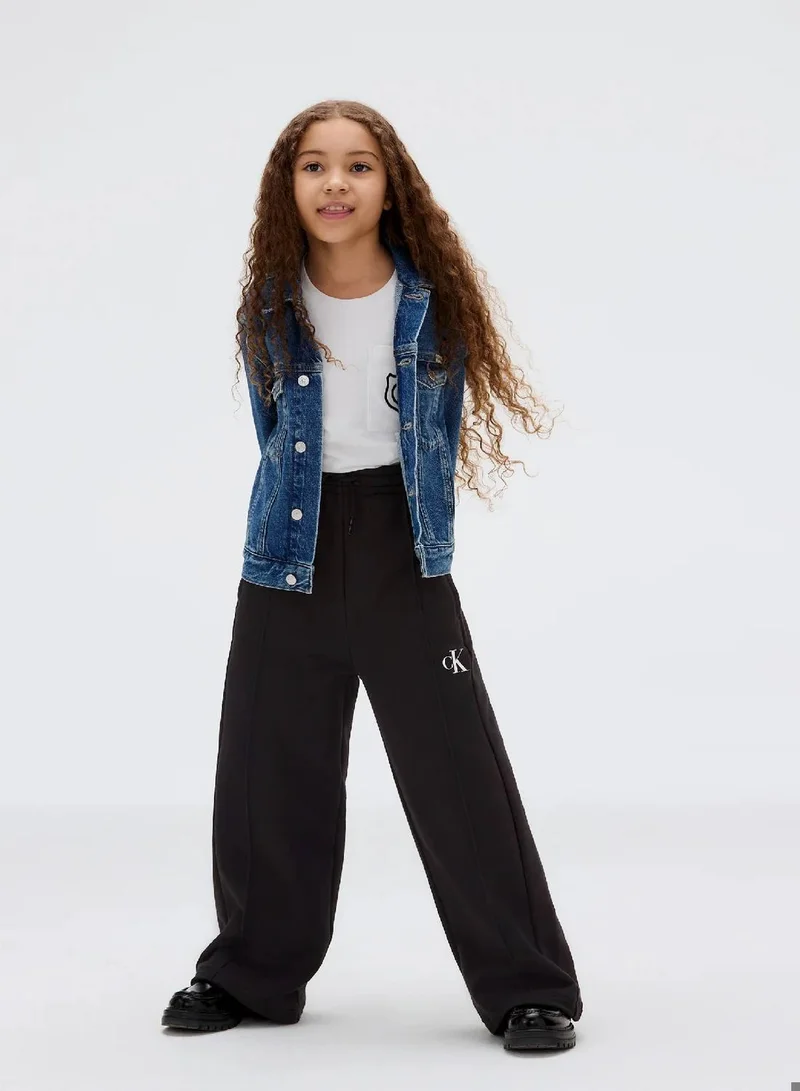 Calvin Klein Jeans Ck Black Wide Leg Joggers for Women | Best Price UAE