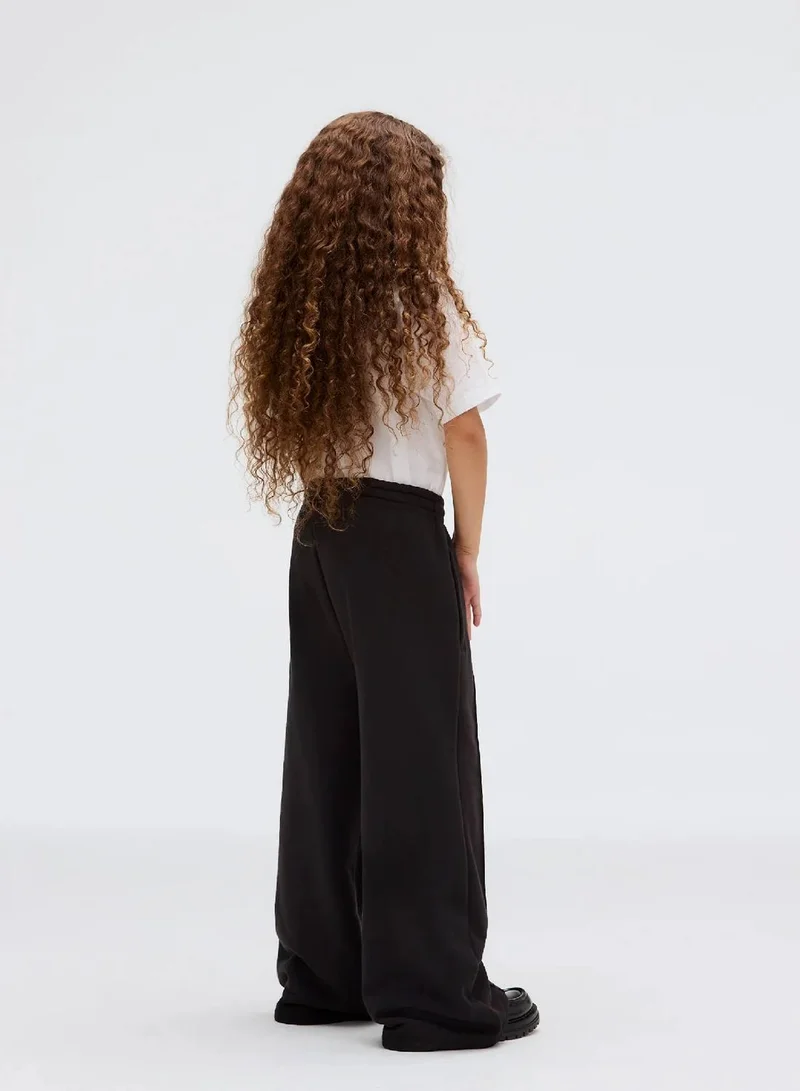 Calvin Klein Jeans Ck Black Wide Leg Joggers for Women | Best Price UAE