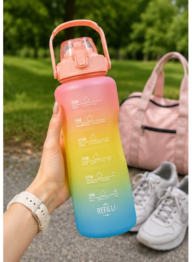 3-in-1 Sports Water Bottle Set, 500ml, 900ml & 2000ml Reusable Water Bottles, BPA-Free, Leak-Proof & Shock-Resistant, Motivational Time Markers for Gym, Sports, Travel & Outdoor Use - Image 5