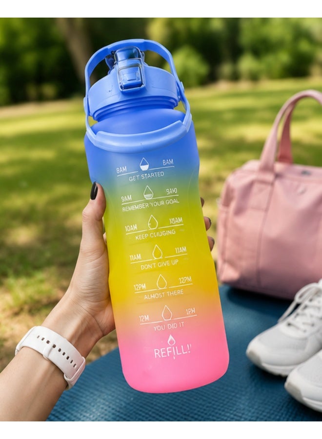 3-in-1 Sports Water Bottle Set, 500ml, 900ml & 2000ml Reusable Water Bottles, BPA-Free, Leak-Proof & Shock-Resistant, Motivational Time Markers for Gym, Sports, Travel & Outdoor Use - Image 2