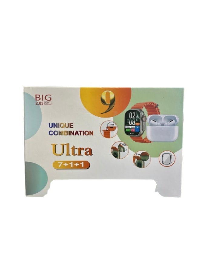 Ultra 9-in-1 Charging Kit, Multicolor, Portable Electronic Accessory Set with AirPods Case, USB Cables, Charging Adapters - Image 3