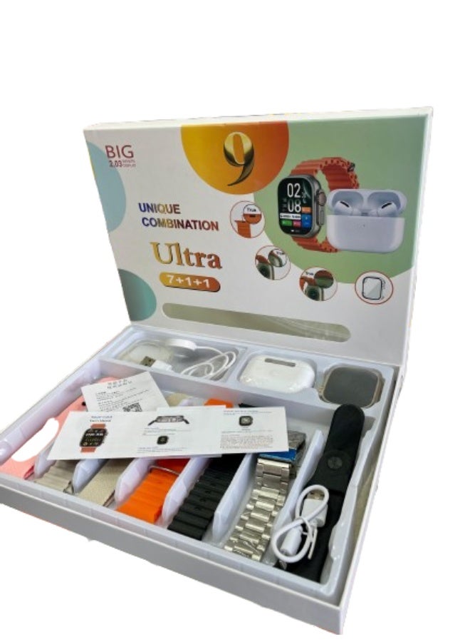 Ultra 9-in-1 Charging Kit, Multicolor, Portable Electronic Accessory Set with AirPods Case, USB Cables, Charging Adapters - Image 2