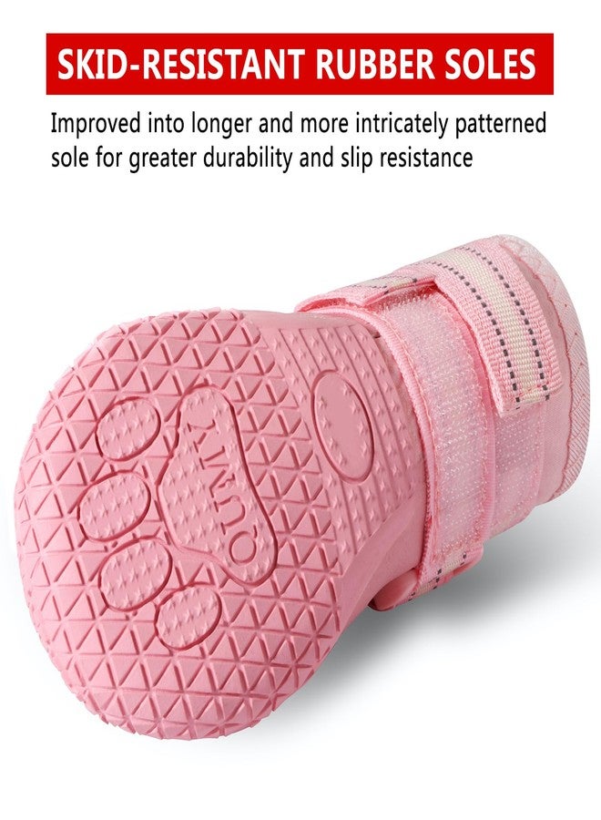 QUMY Dog Shoes for Large Dogs, Medium Dog Boots & Paw Protectors for Winter Snowy Day, Summer Hot Pavement, Water-Resistant in Rainy Weather, Outdoor Walking, Indoor Hardfloors Skid-Resistant Sole - Image 4