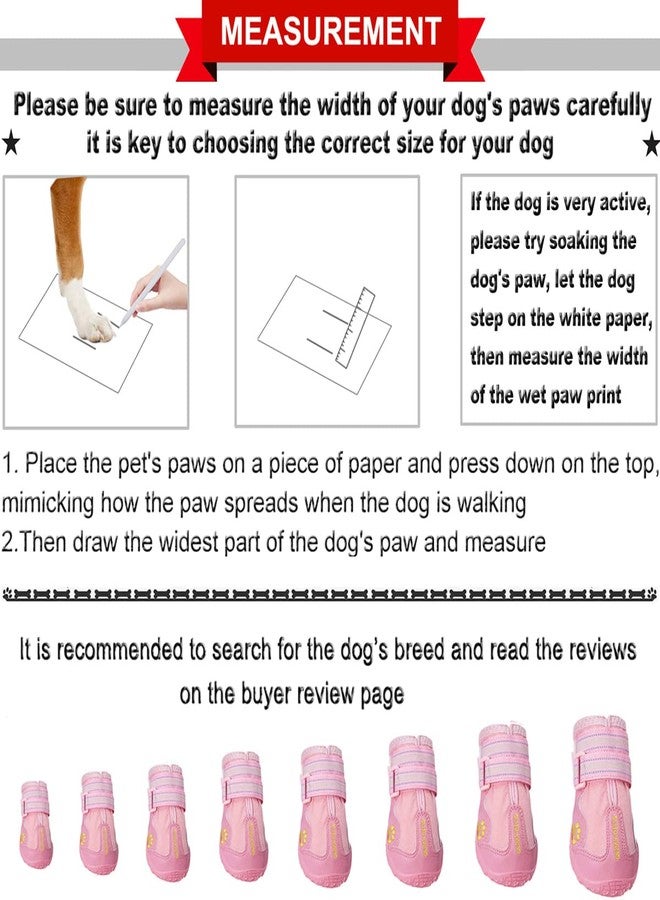 QUMY Dog Shoes for Large Dogs, Medium Dog Boots & Paw Protectors for Winter Snowy Day, Summer Hot Pavement, Water-Resistant in Rainy Weather, Outdoor Walking, Indoor Hardfloors Skid-Resistant Sole - Image 2