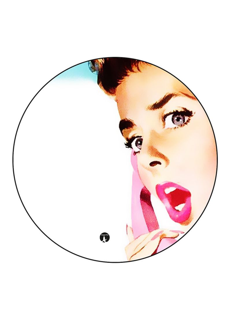 RKN Vintage Art Pattern Round Pin Badge Multicolour - Image 1