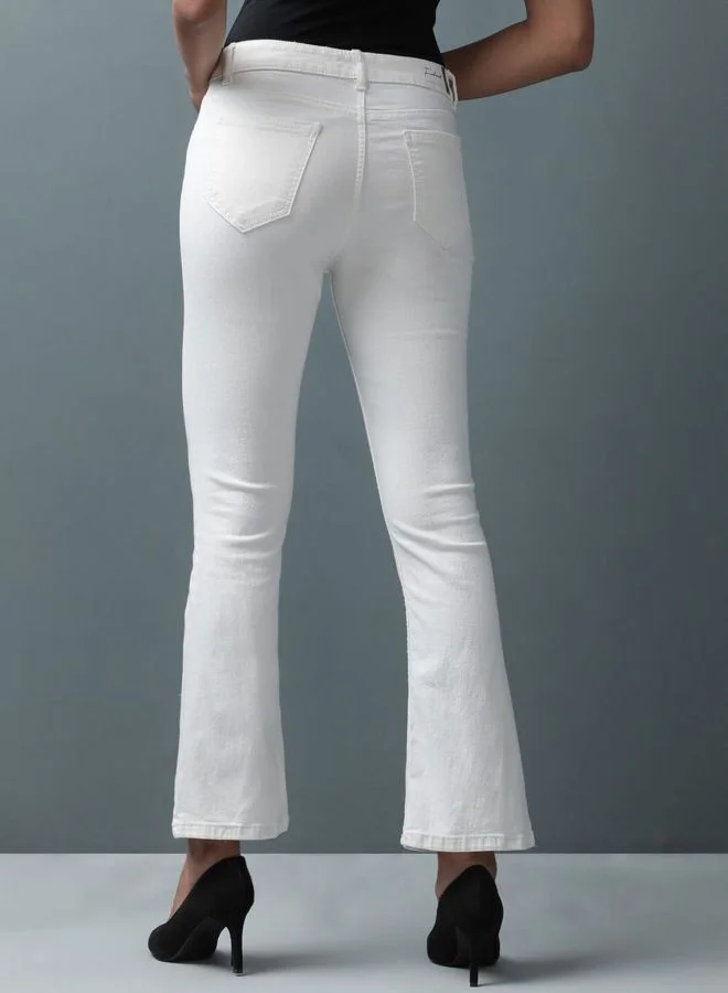 Freehand  Women Bootcut Solid High Rise Jeans  | Best Price UAE