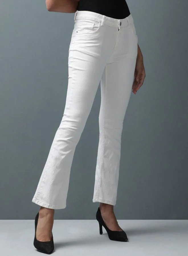 Freehand  Women Bootcut Solid High Rise Jeans  | Best Price UAE