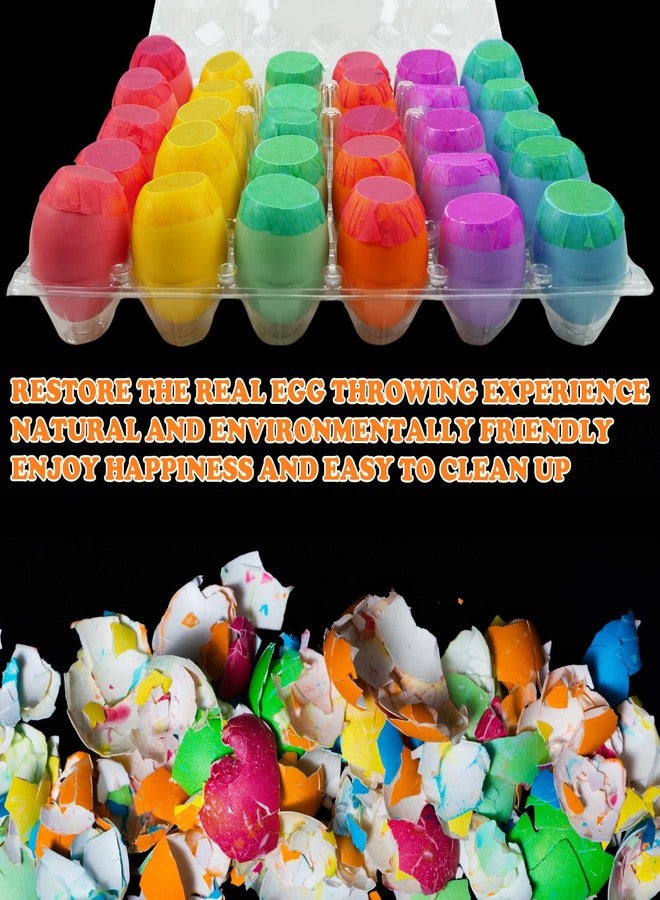 Dearsun Set of 60Pcs Easter Confetti Eggs Cascarones, Explosion Eggs with Confetti Inside,Party Game for Easter, San Antonio Fiesta Week, Cinco de Mayo or Birthday Party - Image 4