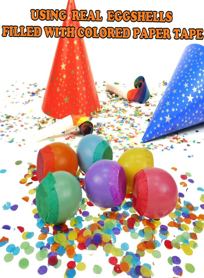 Dearsun Set of 60Pcs Easter Confetti Eggs Cascarones, Explosion Eggs with Confetti Inside,Party Game for Easter, San Antonio Fiesta Week, Cinco de Mayo or Birthday Party - Image 3