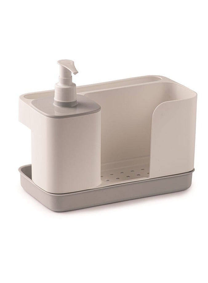 Snips Tidy Up White Sink Organizer with Soap Dispenser & Sponge Holder – Made in Italy - Image 2
