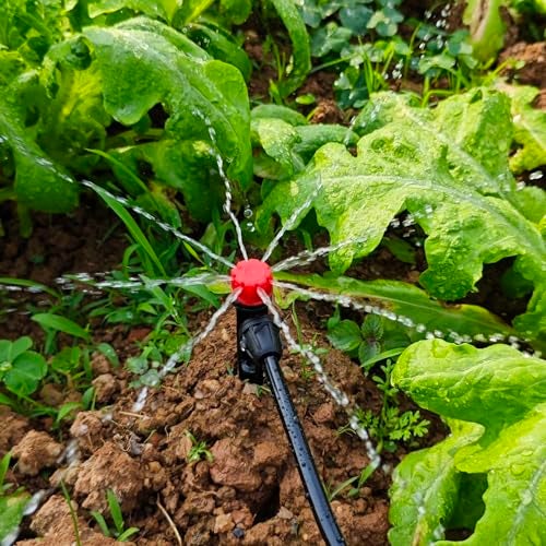 La Farah Drip Irrigation Emitters for 1/4" Drip Irrigation Tubing - Adjustable 360 Degree Water Flow Drippers on 5" Arrow Stake (25pcs Drip Emitters with Lock Barbed) - Image 5