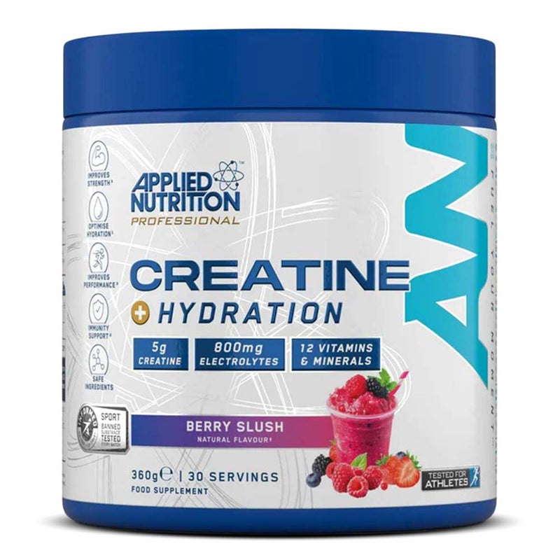 Applied Nutrition Creatine + Hydration, Berry Slush, 30 Servings – 5g Creatine Monohydrate, Coconut Water, Taurine & Sea Minerals for Endurance & Strength - Image 1