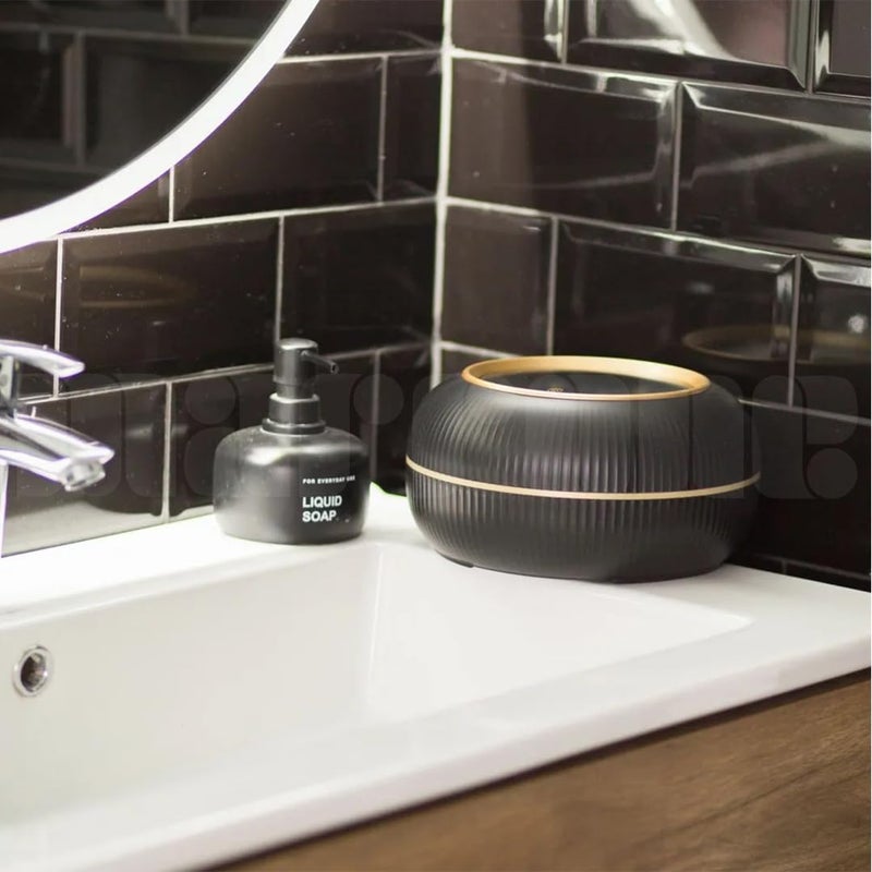 Marrone Desktop Trash Cans Lid Wastebasket Desktop Waste Bin Bedroom Trash Cans Trash Bags Plastic Garbage Bin for Bathroom Vanity Desktop Tabletop or Coffee Table Black - Image 3
