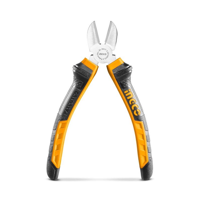 INGCO HDCP08168 6inch Combination Pliers TwoColour Ergonomic Design AntiSlip Rubber Grip Tool for Home and Professional Use Pack of 1 Yellow and Black - Image 1
