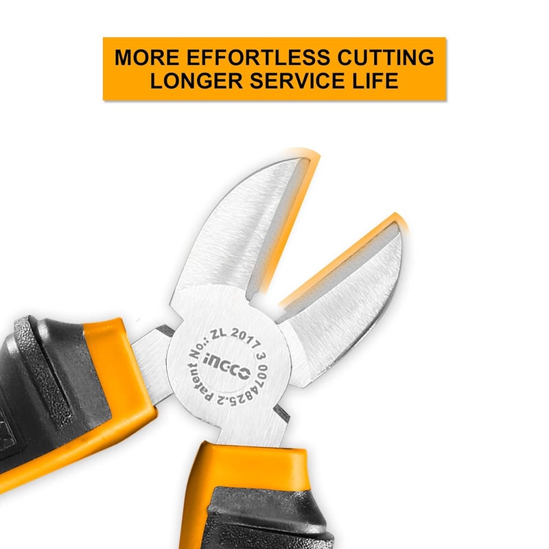 INGCO HDCP08168 6inch Combination Pliers TwoColour Ergonomic Design AntiSlip Rubber Grip Tool for Home and Professional Use Pack of 1 Yellow and Black - Image 3