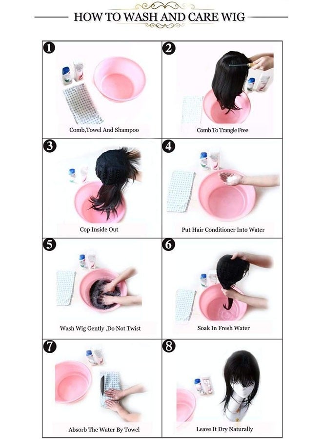 Men's Hairline Toupee, 100% Real Human Hair Forehead Hairline Replacement for Men, Short Straight Natural Black Wig Hair Extensions Clip for Daily Wear Hair Piece on the Top of Head Hair Lose - Image 5