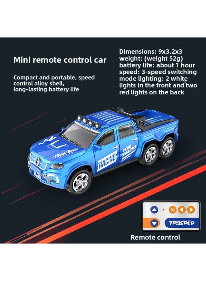 Alloy 2.4G Ultra-small Alloy Mini Remote Control Car Semi-trailer Pickup Off-road Vehicle High-speed Drift Car Charging Baby 
