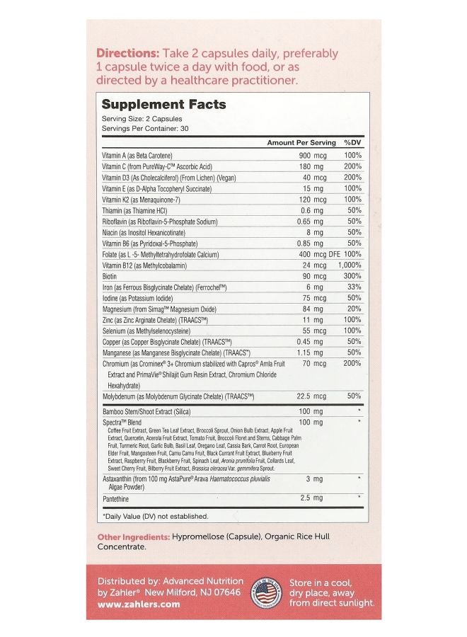 Zahler Multivitamin Beauty 60 Capsules - Image 2