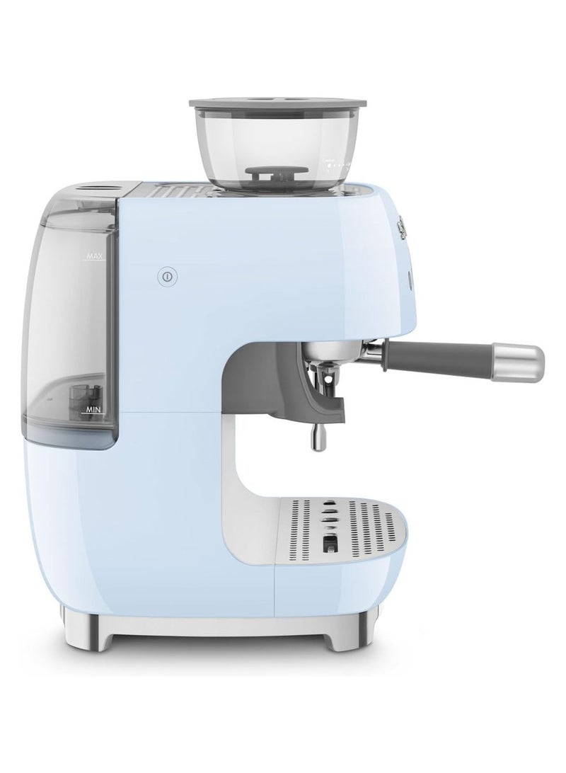 smeg 50s Retro Style Coffee Machine with Built-in Grinder, Manual Espresso Maker, 4L Water Tank, Gloss Finish  - Image 2
