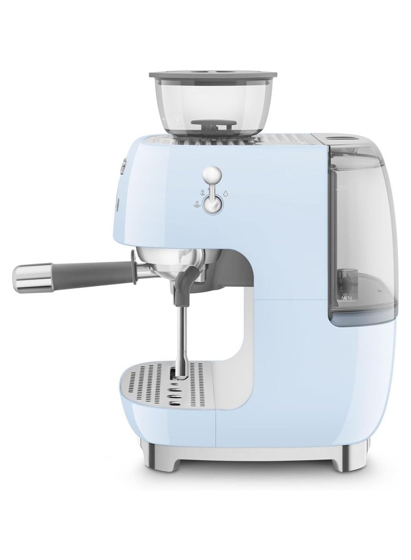 smeg 50s Retro Style Coffee Machine with Built-in Grinder, Manual Espresso Maker, 4L Water Tank, Gloss Finish  - Image 3