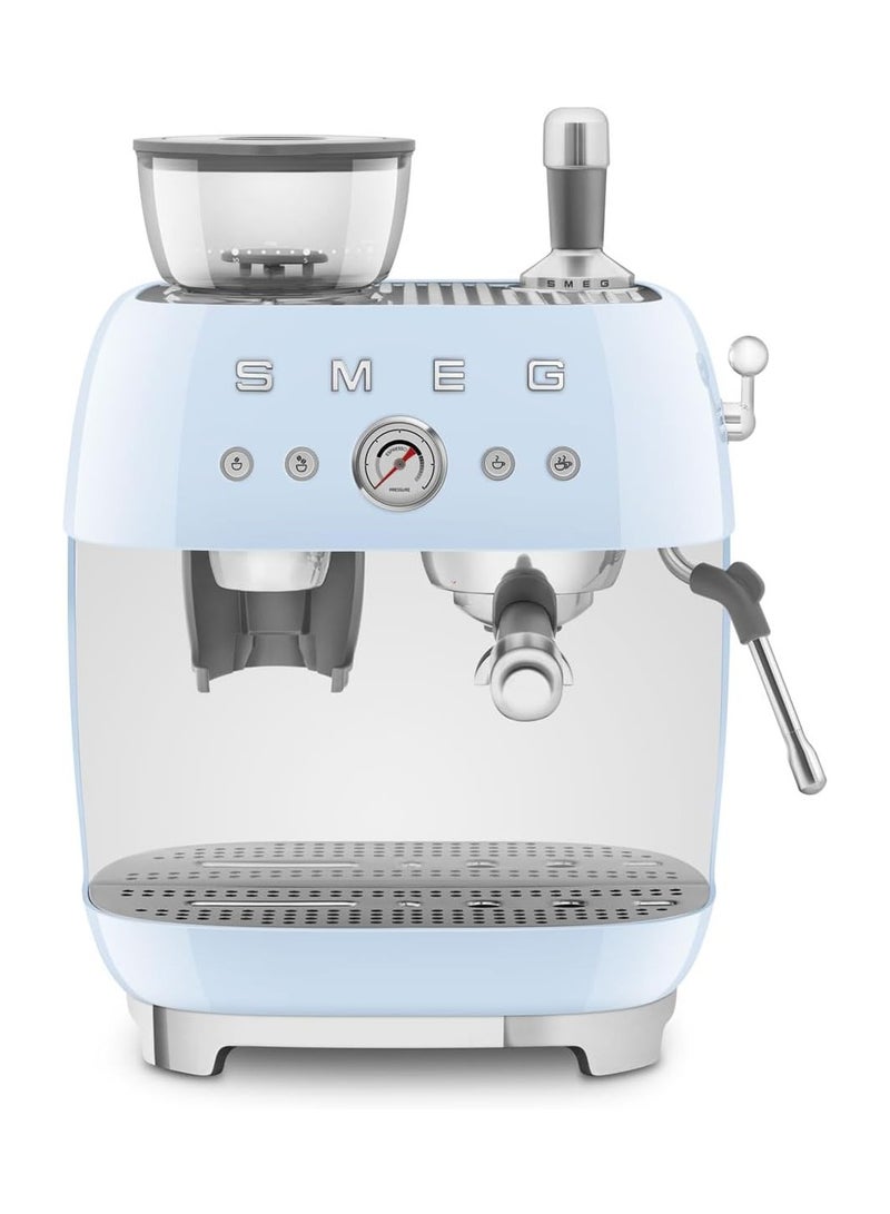 smeg 50s Retro Style Coffee Machine with Built-in Grinder, Manual Espresso Maker, 4L Water Tank, Gloss Finish  - Image 4