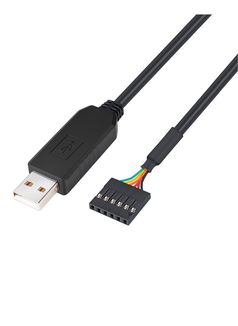 SYOSI - FTDI USB to TTL Serial Adapter, 3.3V Debug Cable 6 Pin Female Socket Header UART IC FT232RL Chip for Windows 10 8 7 Linux MAC (3FT ) - Image 1