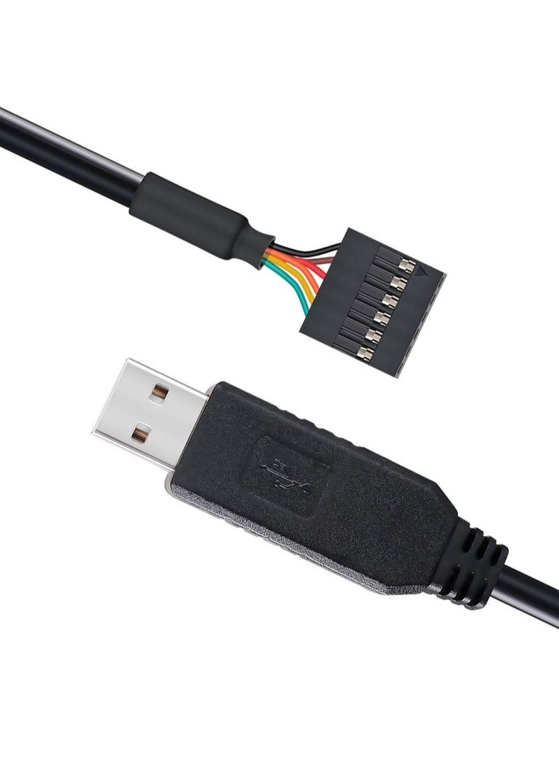 SYOSI - FTDI USB to TTL Serial Adapter, 3.3V Debug Cable 6 Pin Female Socket Header UART IC FT232RL Chip for Windows 10 8 7 Linux MAC (3FT ) - Image 1