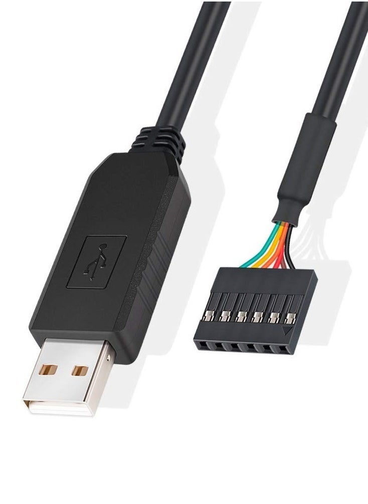 SYOSI - FTDI USB to TTL Serial Adapter, 3.3V Debug Cable 6 Pin Female Socket Header UART IC FT232RL Chip for Windows 10 8 7 Linux MAC (3FT ) - Image 1