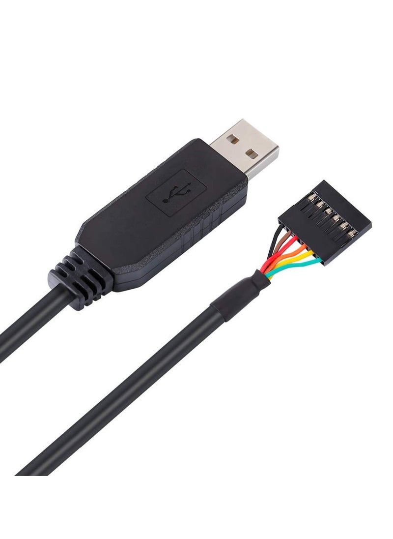 SYOSI - FTDI USB to TTL Serial Adapter, 3.3V Debug Cable 6 Pin Female Socket Header UART IC FT232RL Chip for Windows 10 8 7 Linux MAC (3FT ) - Image 1