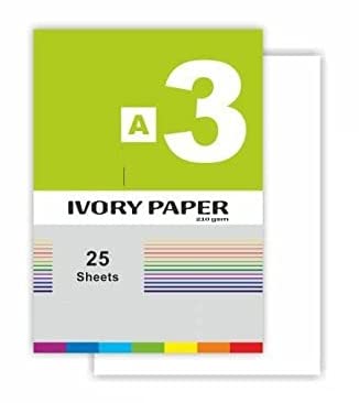 FIRST CLICK A3 Ivory Papers 210 GSM 25 Sheets & A4 Ivory Paper 210 GSM, Combo of 50 Sheets - Image 2