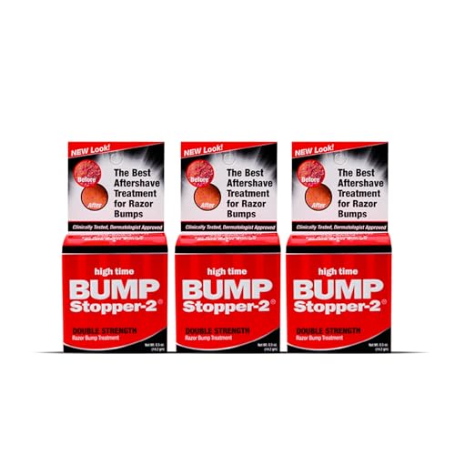 high time Bump Stopper 2 Double Strength Razor Bump Treatment  Formulated to Relieve Razor Burn  Eliminates Ingrown Hairs  Aftershave For Men  05 OZ 3 Pack