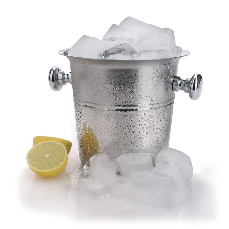 Urban Snackers Ice Bucket Stainless Steel Wine Champagne for Serving Ice at Home Kitchen Bar and Restaurants Silver Pack of 113 cm - Image 1