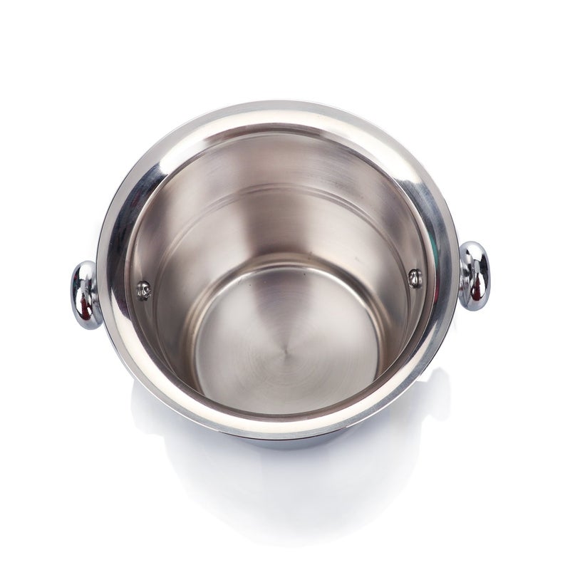 Urban Snackers Ice Bucket Stainless Steel Wine Champagne for Serving Ice at Home Kitchen Bar and Restaurants Silver Pack of 113 cm - Image 3