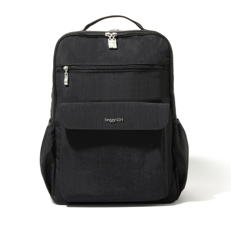 Baggallini Everyday Laptop Backpack - 11x15.5 Lightweight Water-Repellent Nylon Travel Bag w/Padded Laptop Sleeve & RFID - Image 2