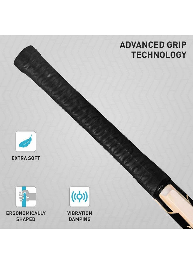 جنرال موتورز مضرب الكريكيت GM Noir Striker Kashmir Willow مع شريط منسوج متقاطع على الوجه | مقاس كامل | خفيف الوزن | غطاء مجاني | متعدد الألوان، للرجال - Image 3