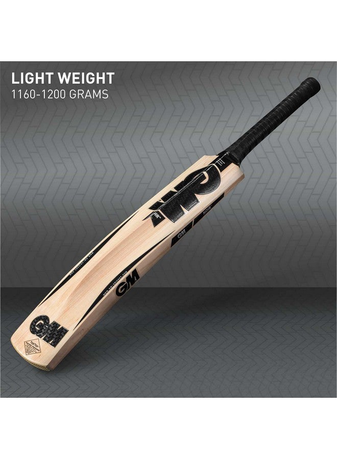 جنرال موتورز مضرب الكريكيت GM Noir Striker Kashmir Willow مع شريط منسوج متقاطع على الوجه | مقاس كامل | خفيف الوزن | غطاء مجاني | متعدد الألوان، للرجال - Image 2