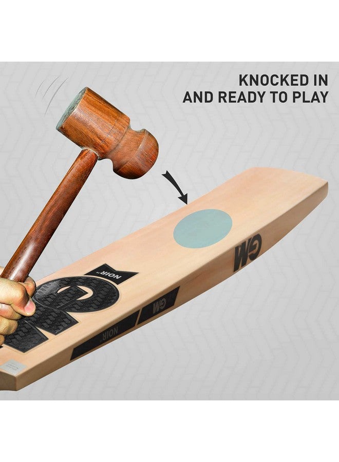 جنرال موتورز مضرب الكريكيت GM Noir Striker Kashmir Willow مع شريط منسوج متقاطع على الوجه | مقاس كامل | خفيف الوزن | غطاء مجاني | متعدد الألوان، للرجال - Image 4