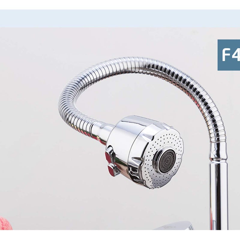 Moradiya Fresh Stainless Steel Kitchen Sink 2 Stream Mode Flexible Goose Neck Water Tap Faucet Silver - Image 2
