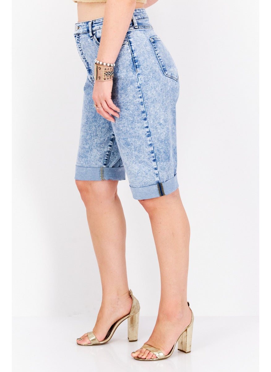 Women Washed Denim Short, Blue Mid Wash - pzsku/Z7997C8C19DCA57C483F6Z/45/_/1724351147/38fd6305-5568-4dfa-bee2-131687602521