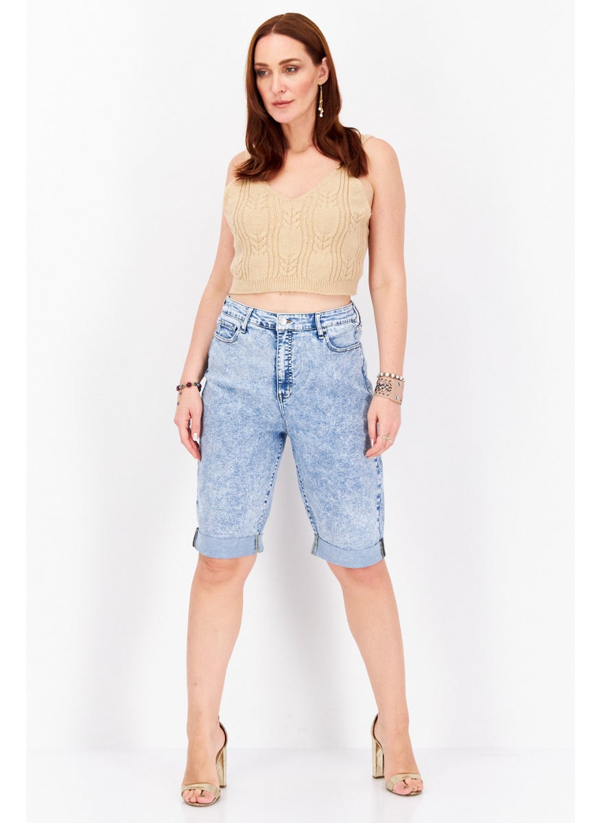 Women Washed Denim Short, Blue Mid Wash - pzsku/Z7997C8C19DCA57C483F6Z/45/_/1724351148/bc8512da-844c-48ce-aa81-e91639811589